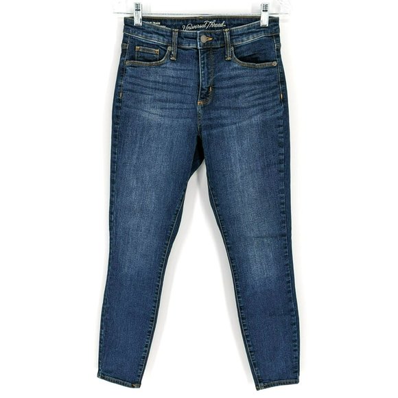 Universal Thread High Rise Skinny Jeans 4 27 R Medium Wash Denim Blue Fair Trade - Picture 11 of 11